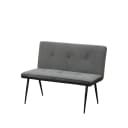 HTI-Living Polsterbank 2-Sitzer Joschka Anthrazit Grau Retro Bild 1