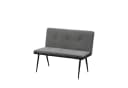 HTI-Living Polsterbank 2-Sitzer Joschka Anthrazit Grau Retro Bild 3