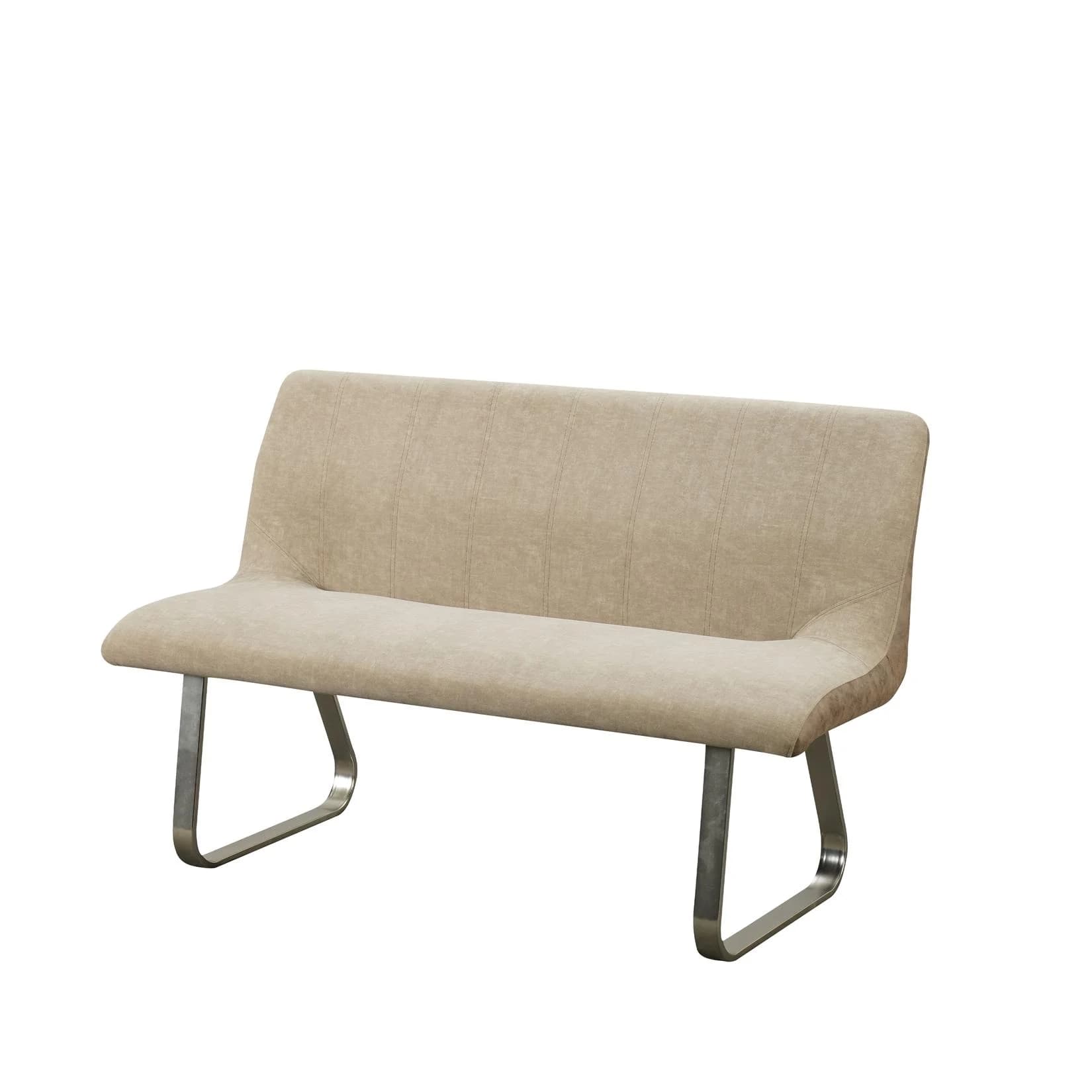 HTI-Living Bank 3-Sitzer Taupe/Antikbraun Retro-Style