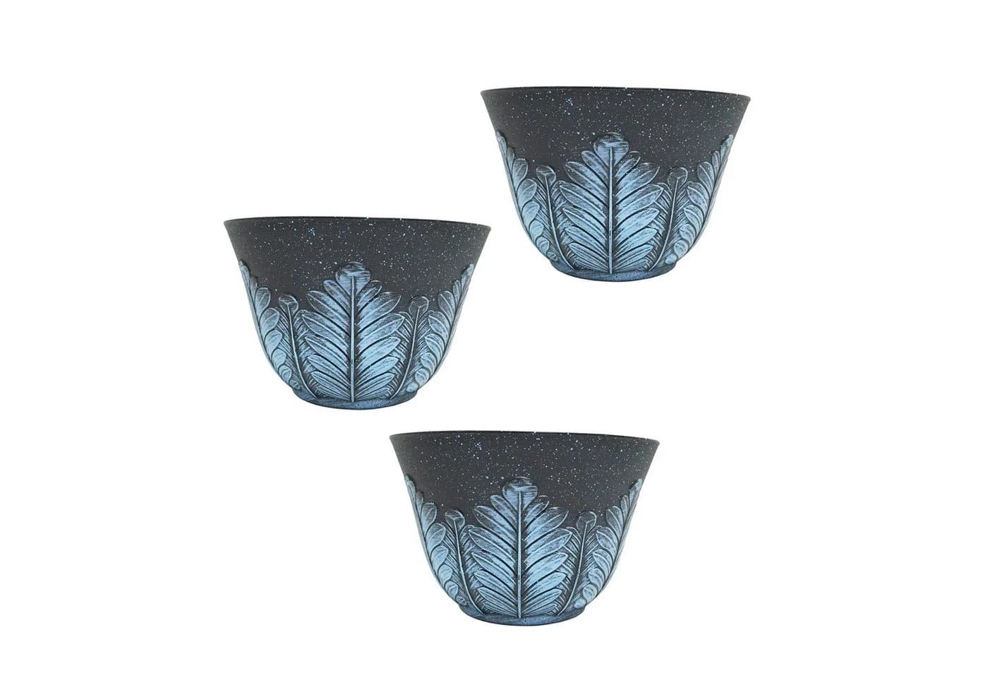 HTI-Living Blumentopf Nessa 3er-Set Blau/Grau Kunststoff - Bild 2