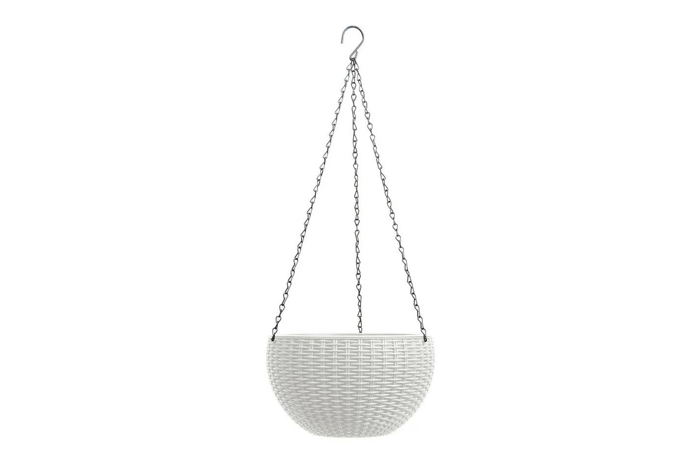 HTI-Living Blumenampel Nessa Rattanoptik Weiß - Bild 2