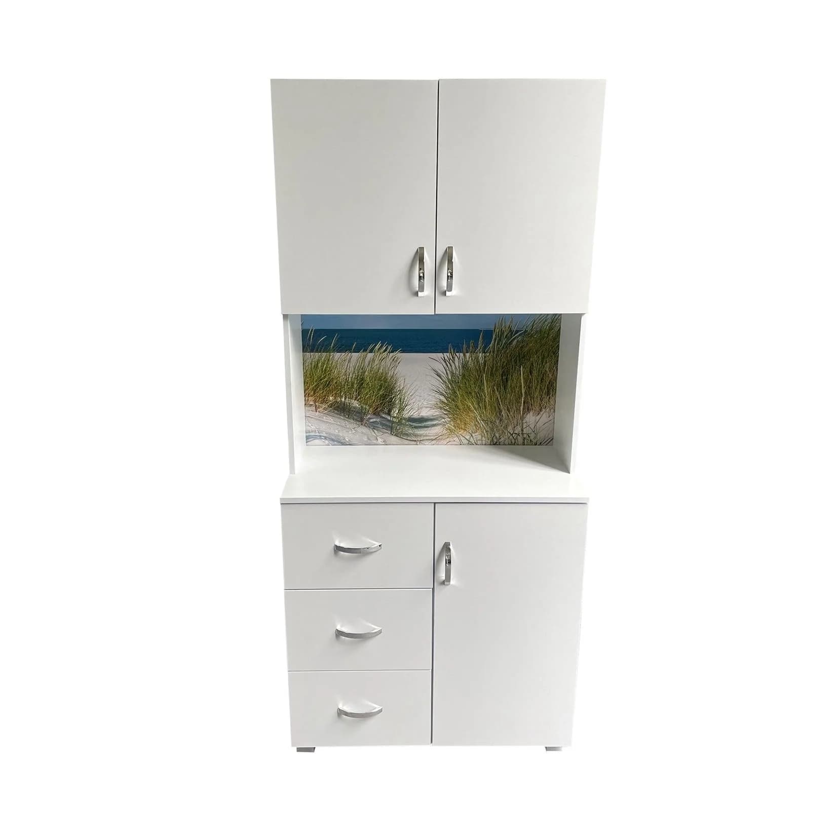 HTI-Living Badschrank Blanca Dünenlandschaft Weiß