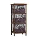 HTI-Living Badregal Mia 3 Körbe Braun Landhausstil Bild 1