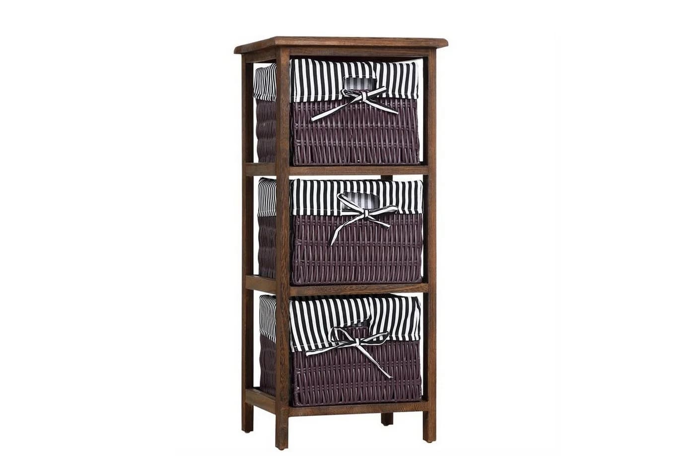 HTI-Living Badregal Mia 3 Körbe Braun Landhausstil - Bild 3