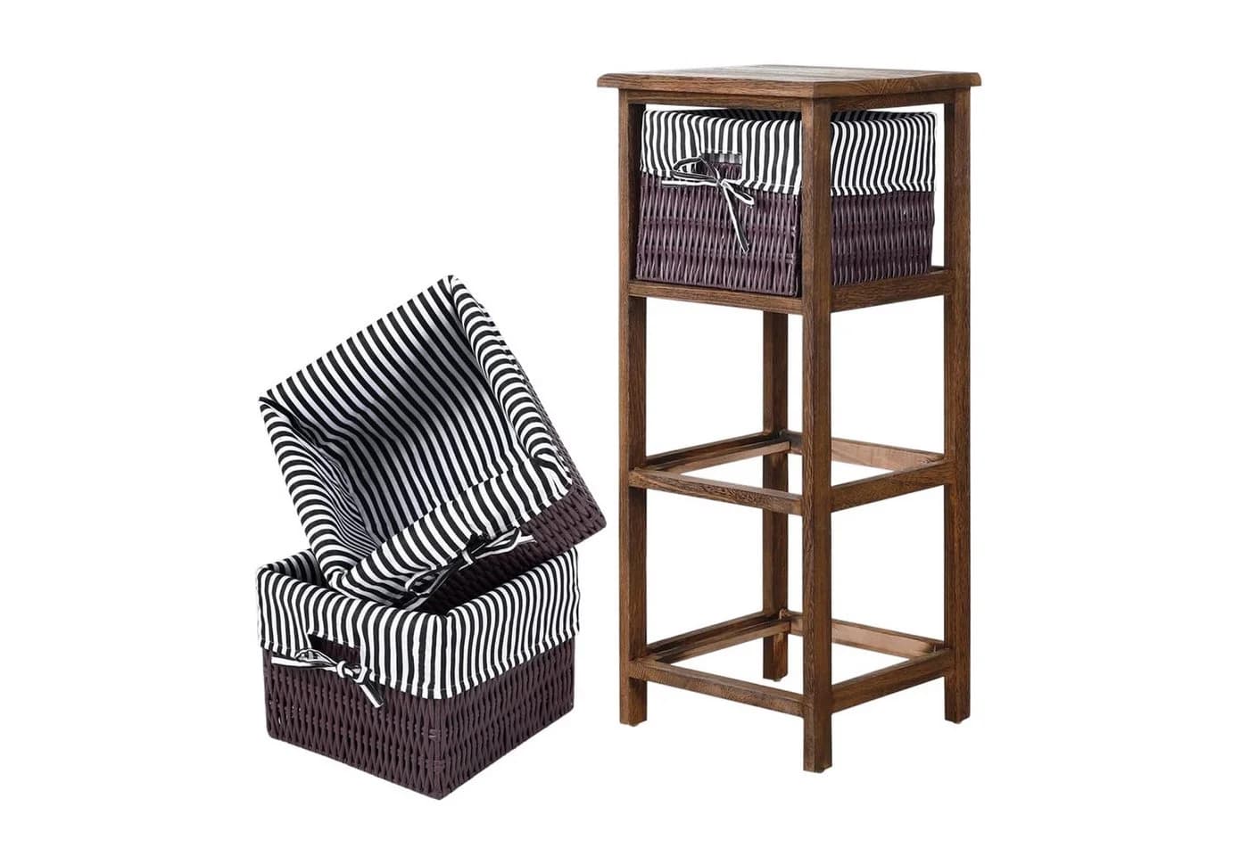 HTI-Living Badregal Mia 3 Körbe Braun Landhausstil - Bild 4