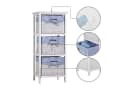 HTI-Living Badregal Mia 3 Körbe Weiß Blau Landhaus Stil Bild 4