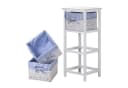 HTI-Living Badregal Mia 3 Körbe Weiß Blau Landhaus Stil Bild 5
