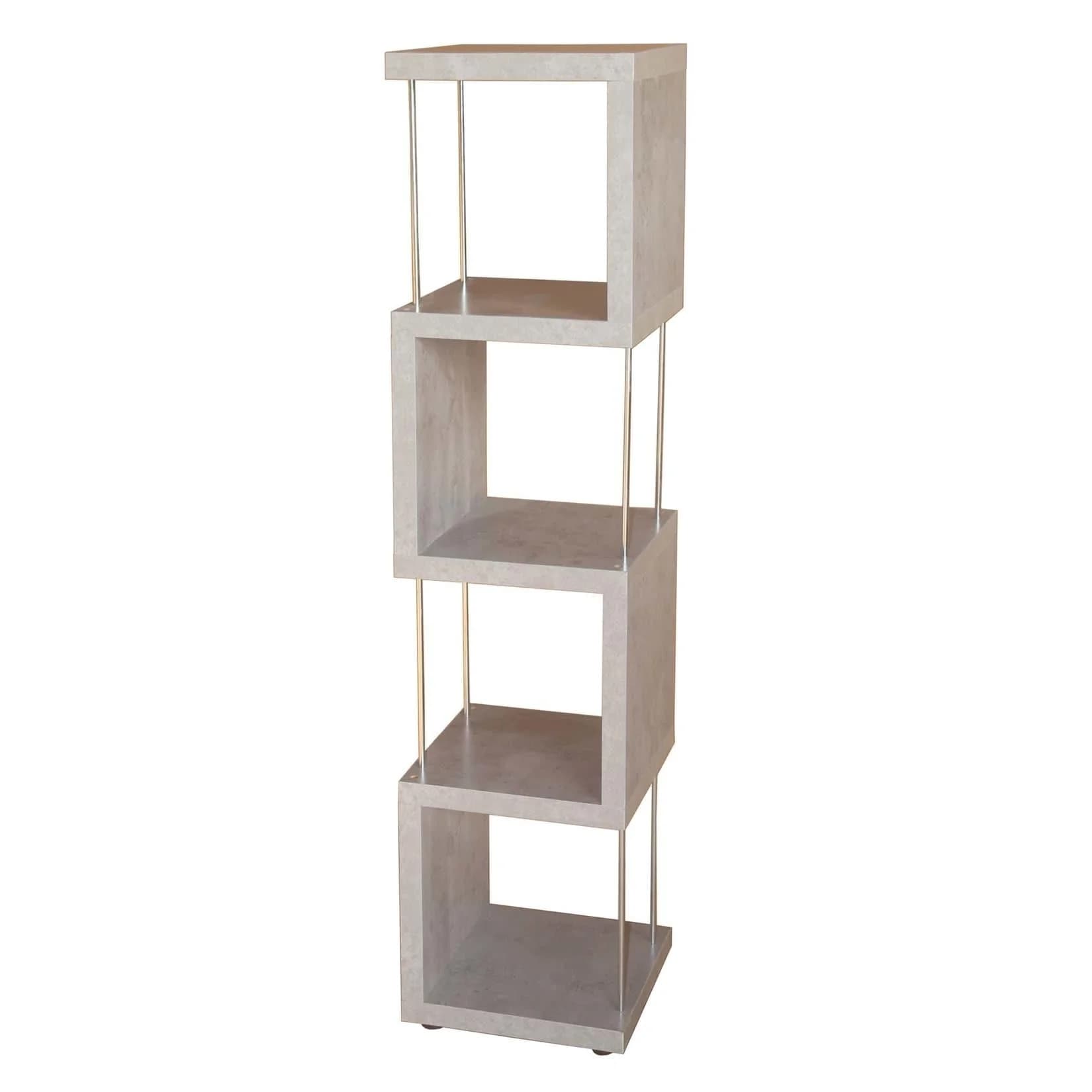 HTI-Living Standregal 4 Fächer Thekla Beton Grau Modern