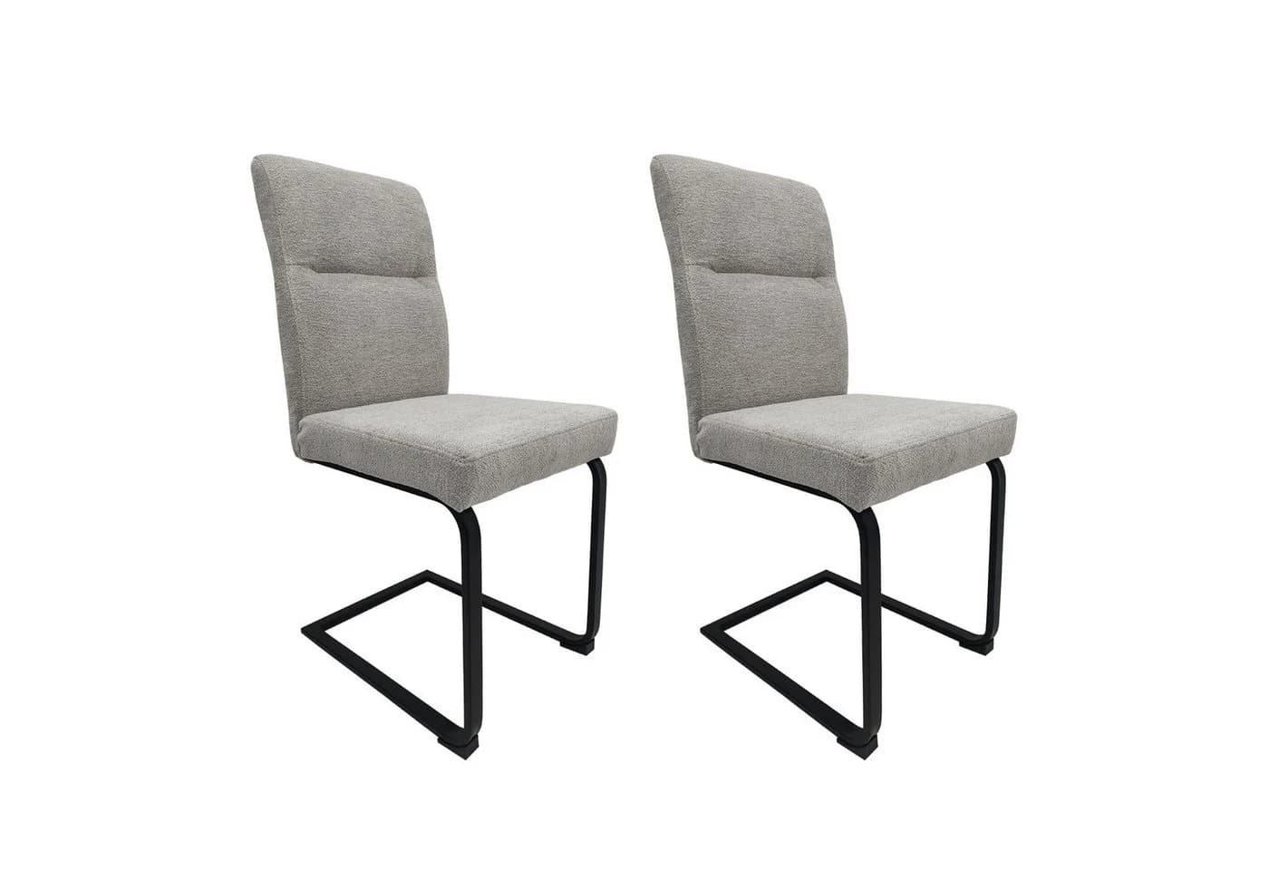 HTI-Living Esszimmerstuhl Liron Grau 2er-Set Freischwinger - Bild 2