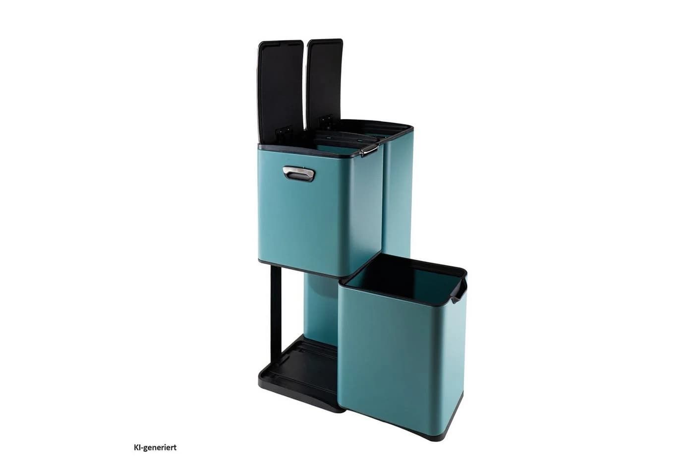 HTI-Living Mülltrennsystem Jannik 60L Türkis Edelstahl - Bild 3