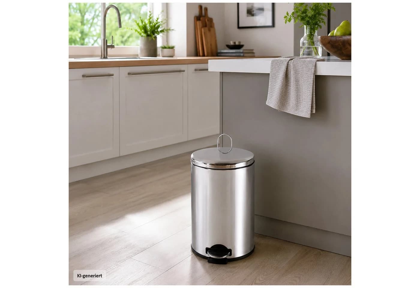 HTI-Living Mülleimer Jannik 12L Edelstahl Soft-Close Trittmechanismus Silber - Bild 2