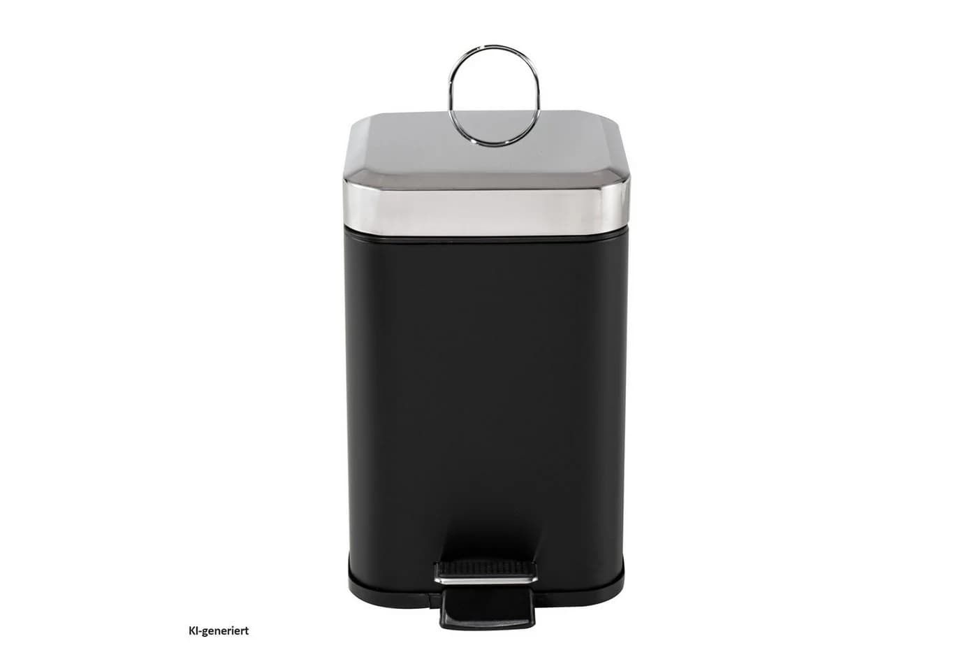 HTI-Living Kosmetikeimer Jannik Schwarz Silber Soft-Close Tritt - Bild 2