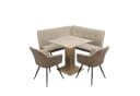 HTI-Living Eckbankgruppe Joschka 4-tlg. Taupe Cord Webstoff Bild 2