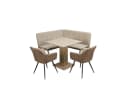 HTI-Living Eckbankgruppe Joschka 4-tlg. Braun/Beige Wildlederoptik Bild 2