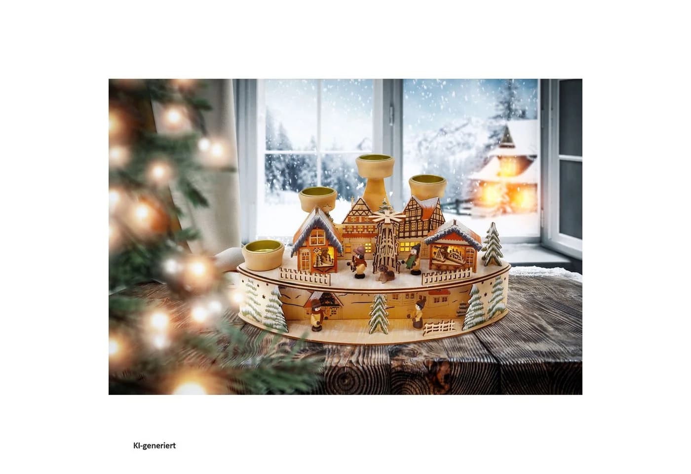 HTI-Living Adventsleuchter Weihnachtspyramide LED-Beleuchtung