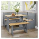 HTI-Living Eckbankgruppe 3-teilig Marija Grau Landhausstil Bild 1