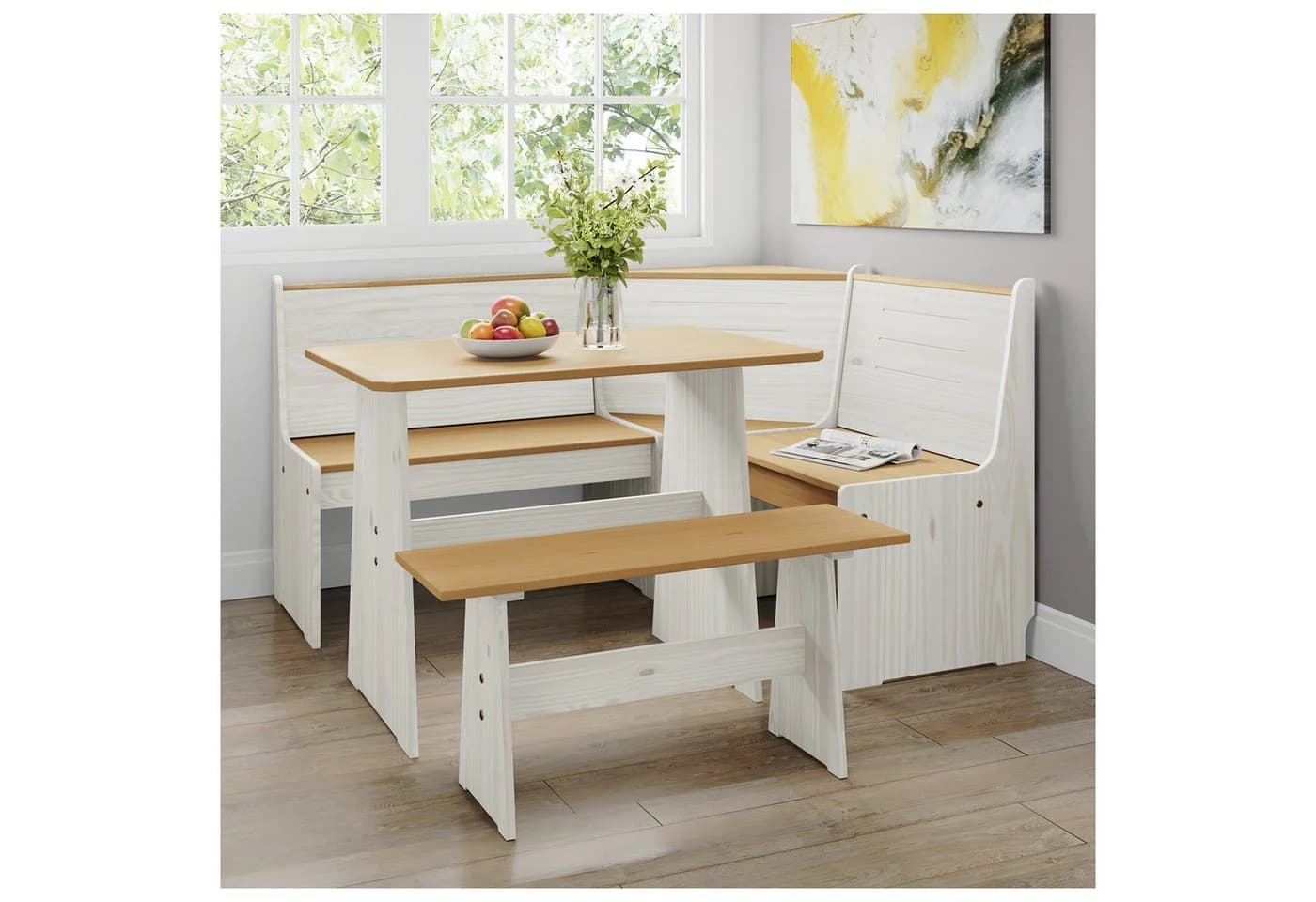 HTI-Living Sitzgruppe 3-teilig Marija Weiß Landhausstil - Bild 3