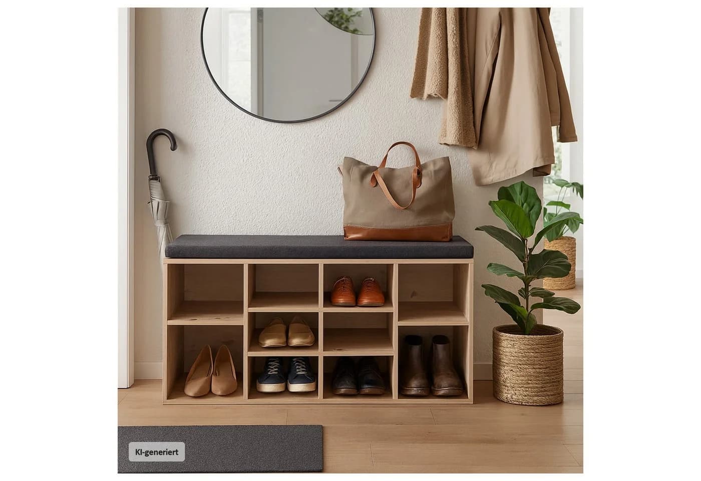HTI-Living Schuhregal Schuhbank Katja 10 Regalfächer Artisaneiche