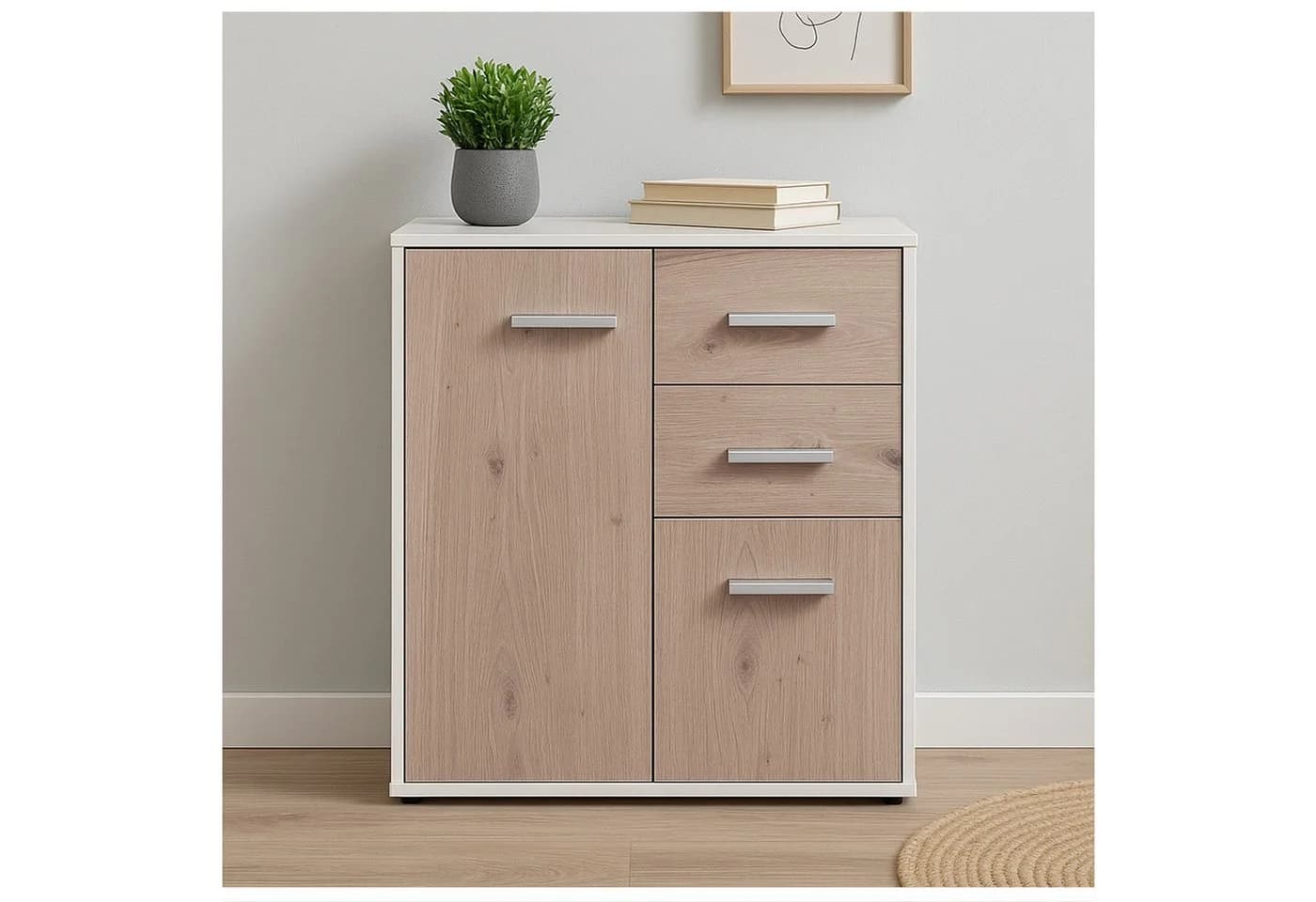 HTI-Line Kommode Nina 2 Schubladen Kommode Anrichte Sideboard Schrank