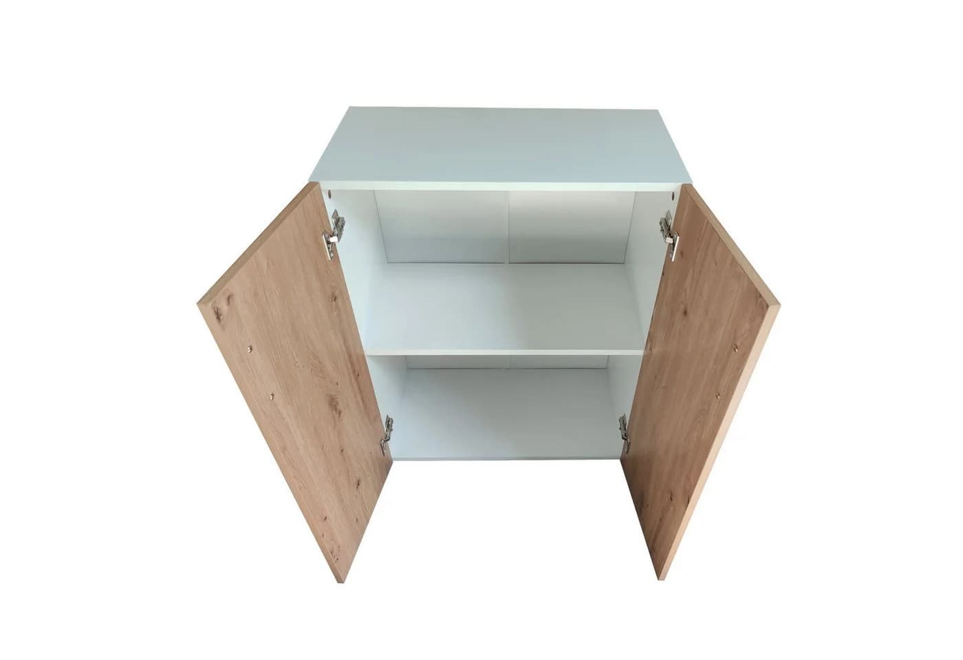 HTI-Line Kommode Nina Weiß-Artisaneiche mit 2 Regalfächern - Bild 5
