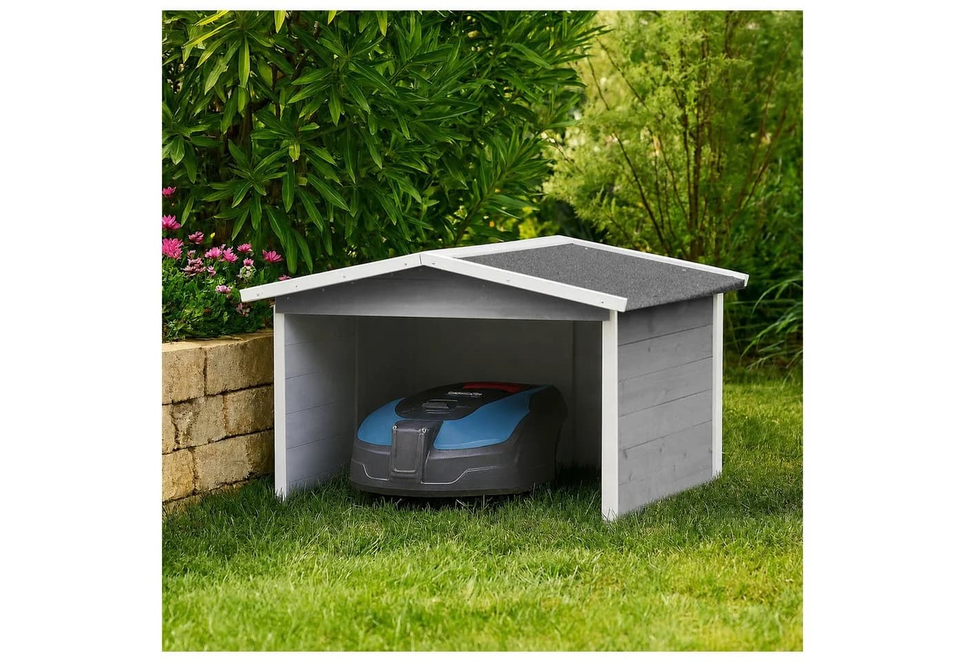 HTI-Living Mähroboter-Garage Wilbur aus Fichtenholz - Bild 2
