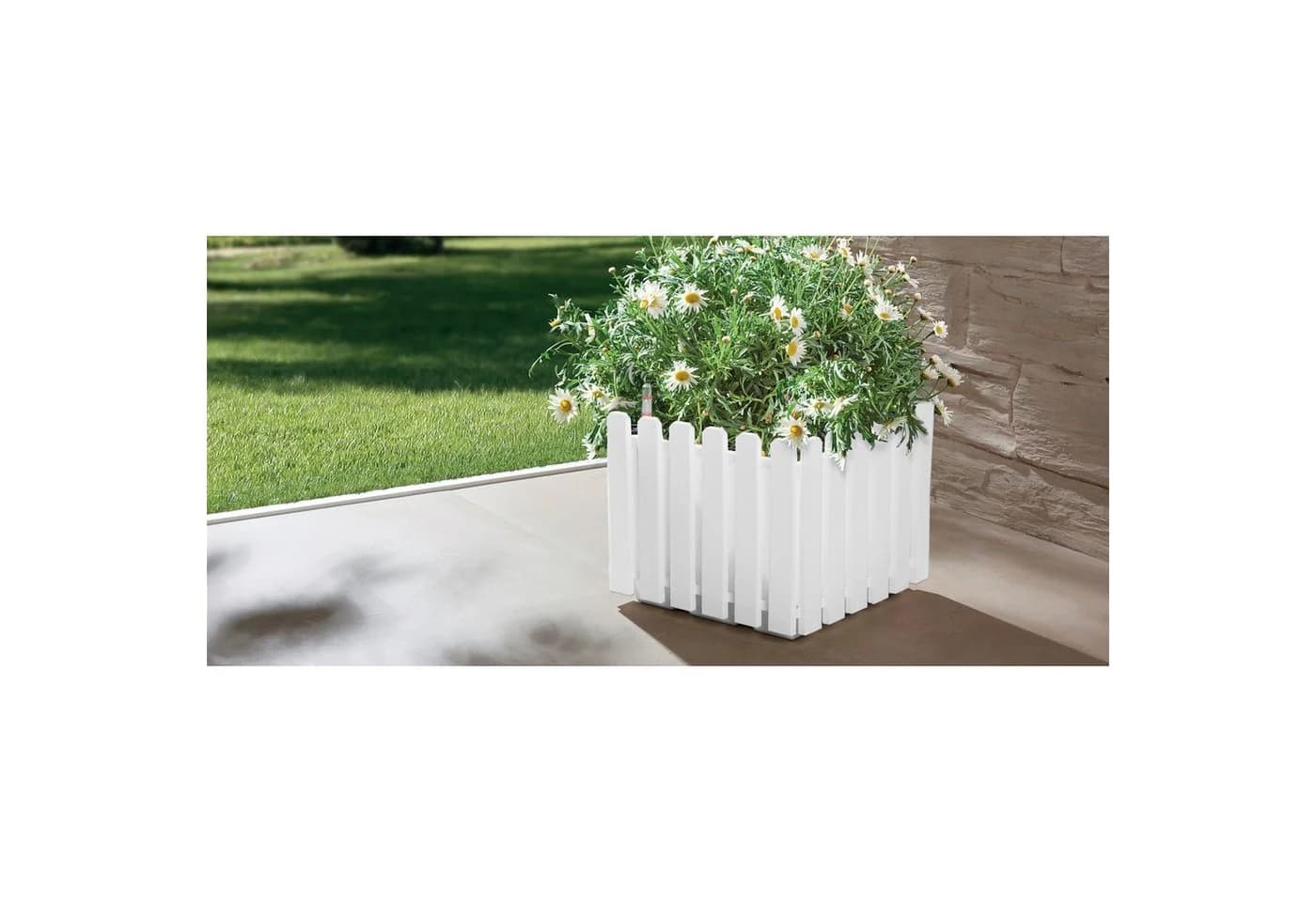 HTI-Living Blumenkasten Nessa mit Wasserspeicher Weiß