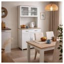 HTI-Living Küchenbuffet Weiß Blanca mit Glasteil Bild 1