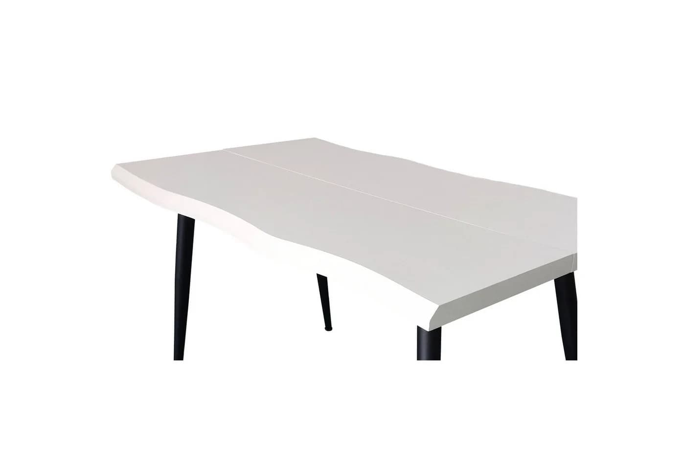 HTI-Living Esstisch Alrik mit Baumkante Weiß/Schwarz - Bild 2
