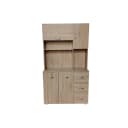 HTI-Living Hochschrank Küchenschrank Sonoma Blanca Küchenbuffet Bild 1