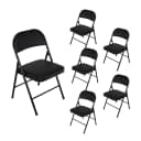 HTI-Living Klappstuhl Kunstleder Schwarz 6er-Set Bild 1