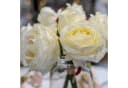 Kunstblume Rosenstrauß mit Vase Weiß HTI-Living Bild 1