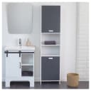 HTI-Living Badschrank Grau Hochschrank Bild 1