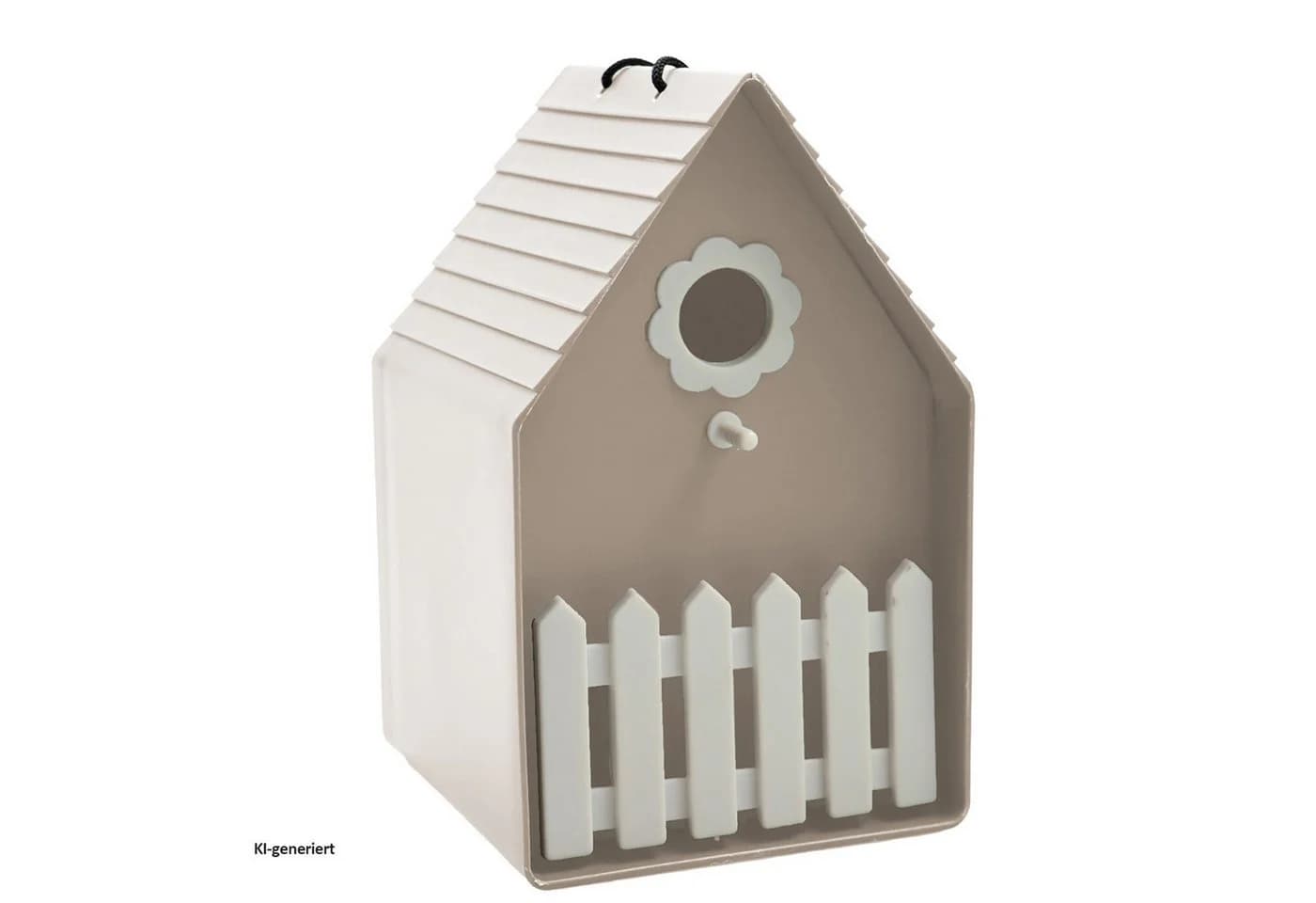 HTI-Living Vogelhaus Nistkasten Taupe mit Sitzstange