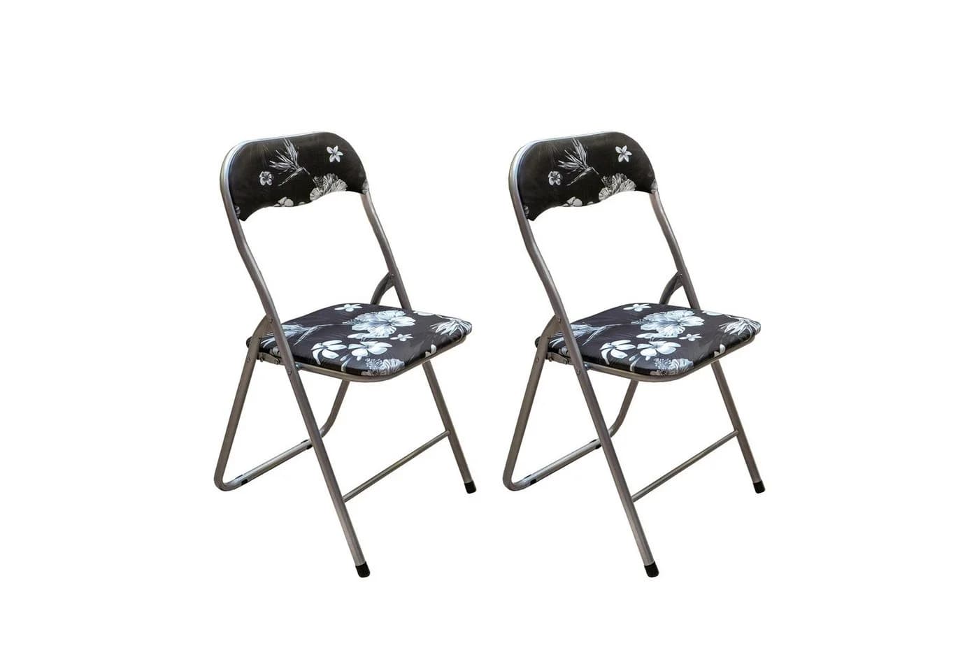 HTI-Living Klappstuhl Dima Blume 2er-Set Campingstuhl mit Motivdruck - Bild 2