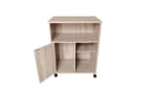 HTI-Living Hochschrank Küchenschrank auf Rollen Beige MDF Bild 1