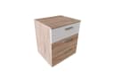 HTI-Living Nachtschrank Nina 3 Schubladen Weiß Sonoma Optik Bild 2