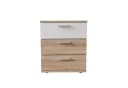 HTI-Living Nachtschrank Nina 3 Schubladen Weiß Sonoma Optik Bild 3