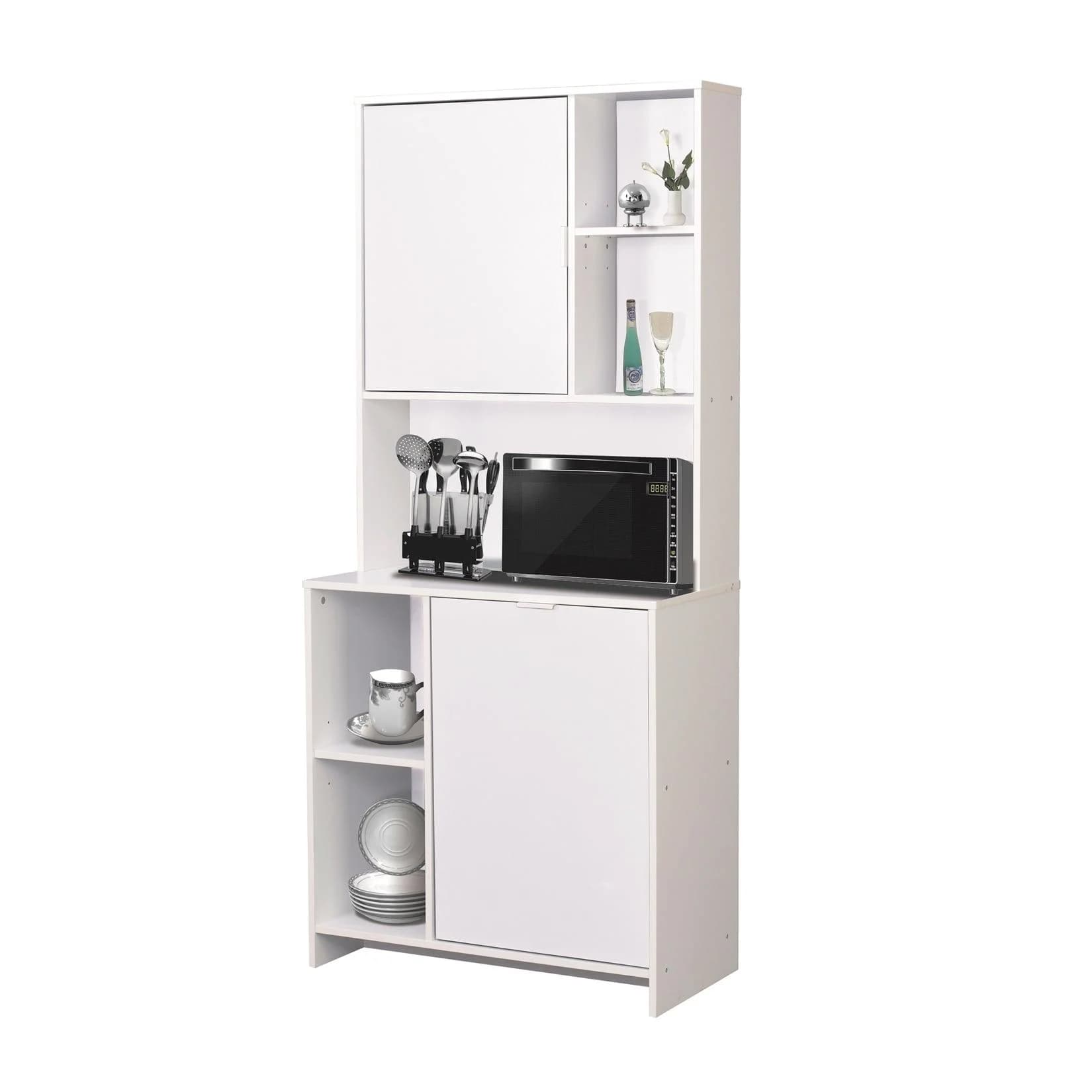 HTI-Living Hochschrank Malin Weiß Küchenschrank mit 2 Fächern