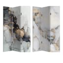 HTI-Living Paravent Marmor 3-teilig Modern Weiß/Grau Bild 1