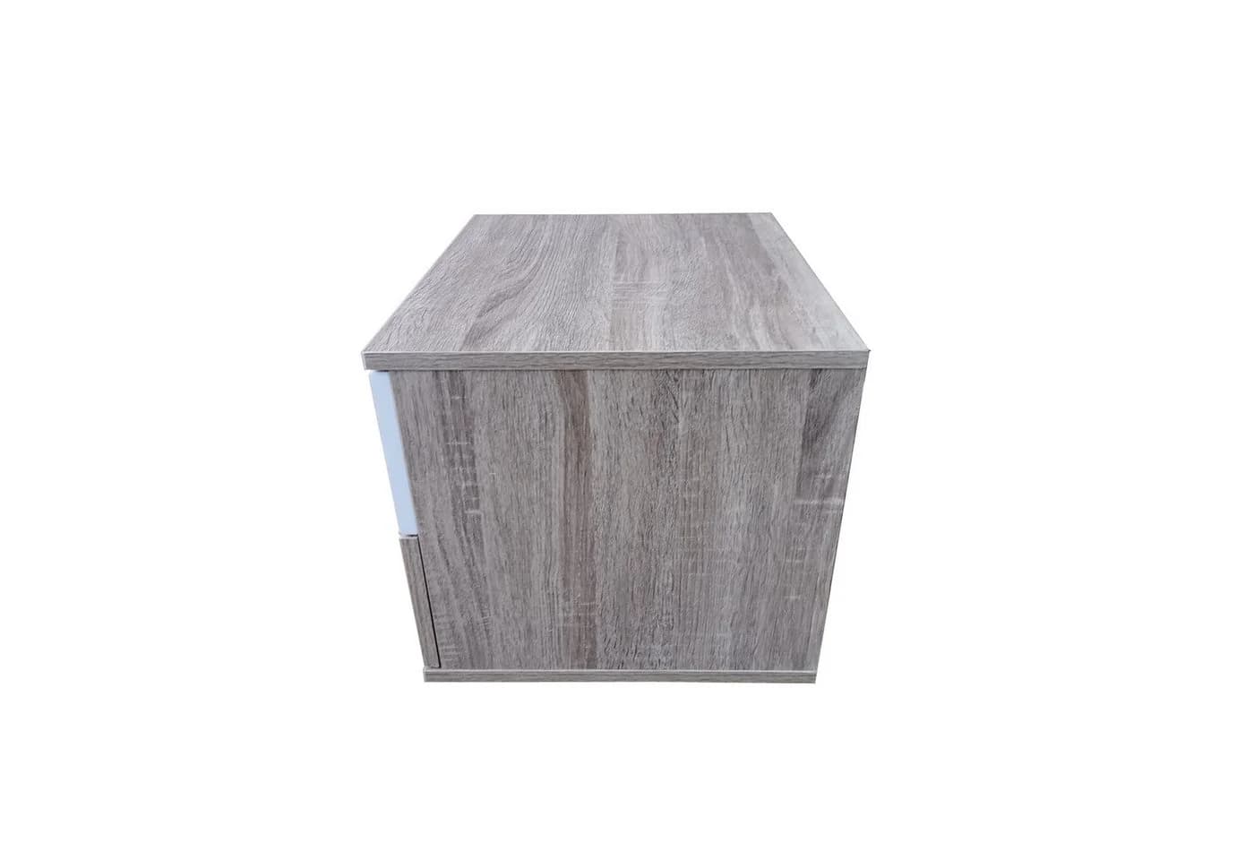 HTI-Living Nachtschrank Nina Weiß 2 Schubladen Modern - Bild 3