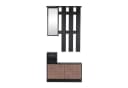 HTI-Living Garderobe Dana Schwarz-Baumscheibe Garderobenpaneel mit Spiegel und Schuhschrank Bild 1