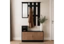 HTI-Living Garderobe Dana Schwarz-Baumscheibe Garderobenpaneel mit Spiegel und Schuhschrank Bild 2