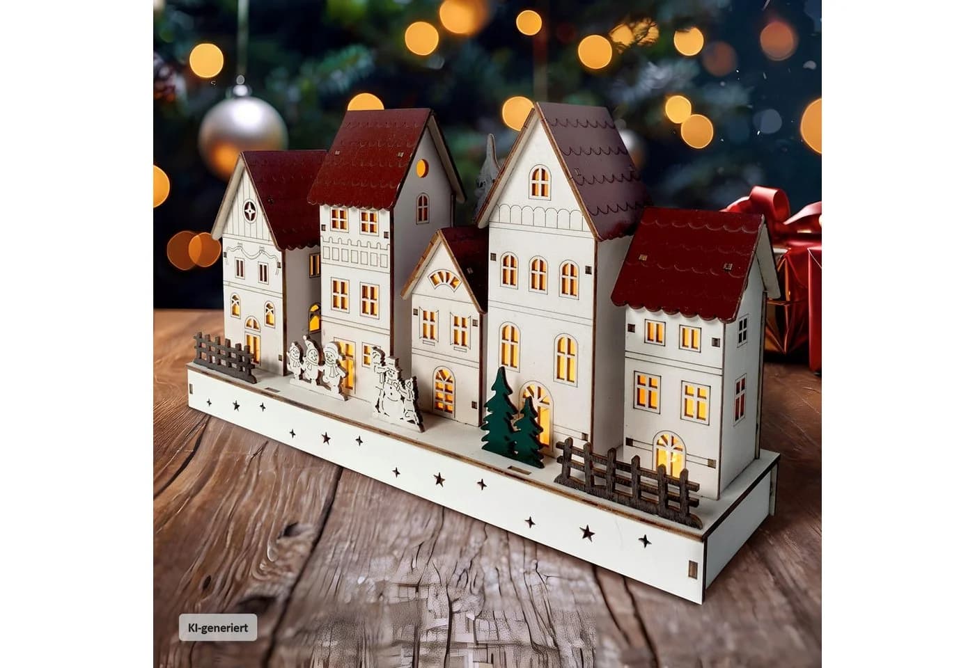 HTI-Living Weihnachtsszene LED Weihnachtsdeko Winterstraße