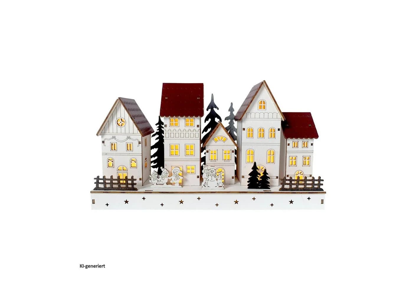 HTI-Living Weihnachtsszene LED Weihnachtsdeko Winterstraße - Bild 3