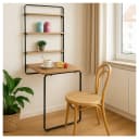 HTI-Living Wandklapptisch 3 in 1 Cora Küchentisch Schreibtisch Beige/Schwarz Bild 1