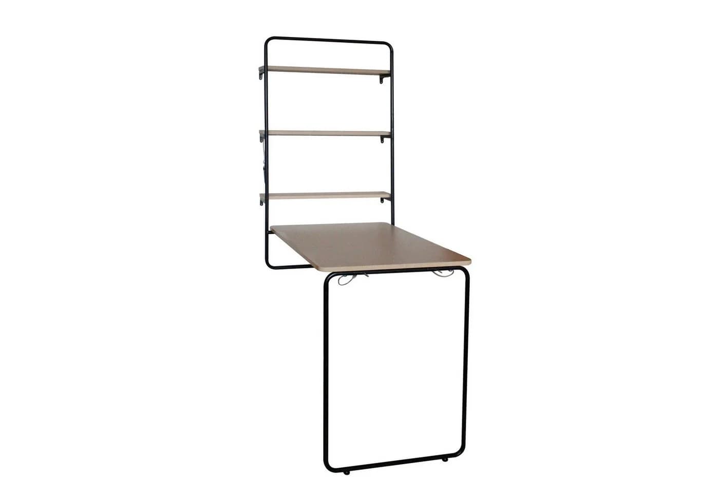 HTI-Living Wandklapptisch 3 in 1 Cora Küchentisch Schreibtisch Beige/Schwarz - Bild 4