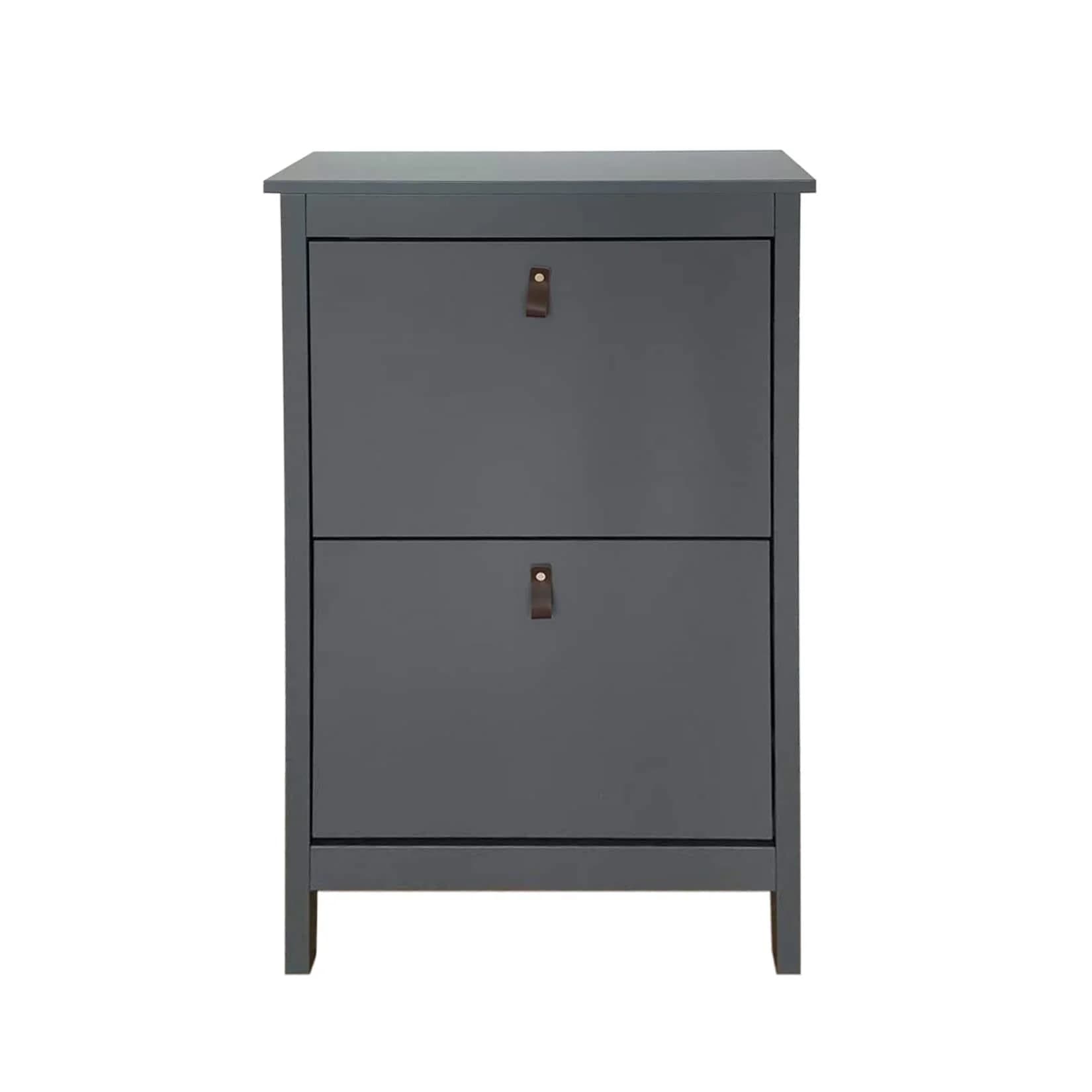 HTI-Living Schuhschrank Hayet Grau - 2 Klappen