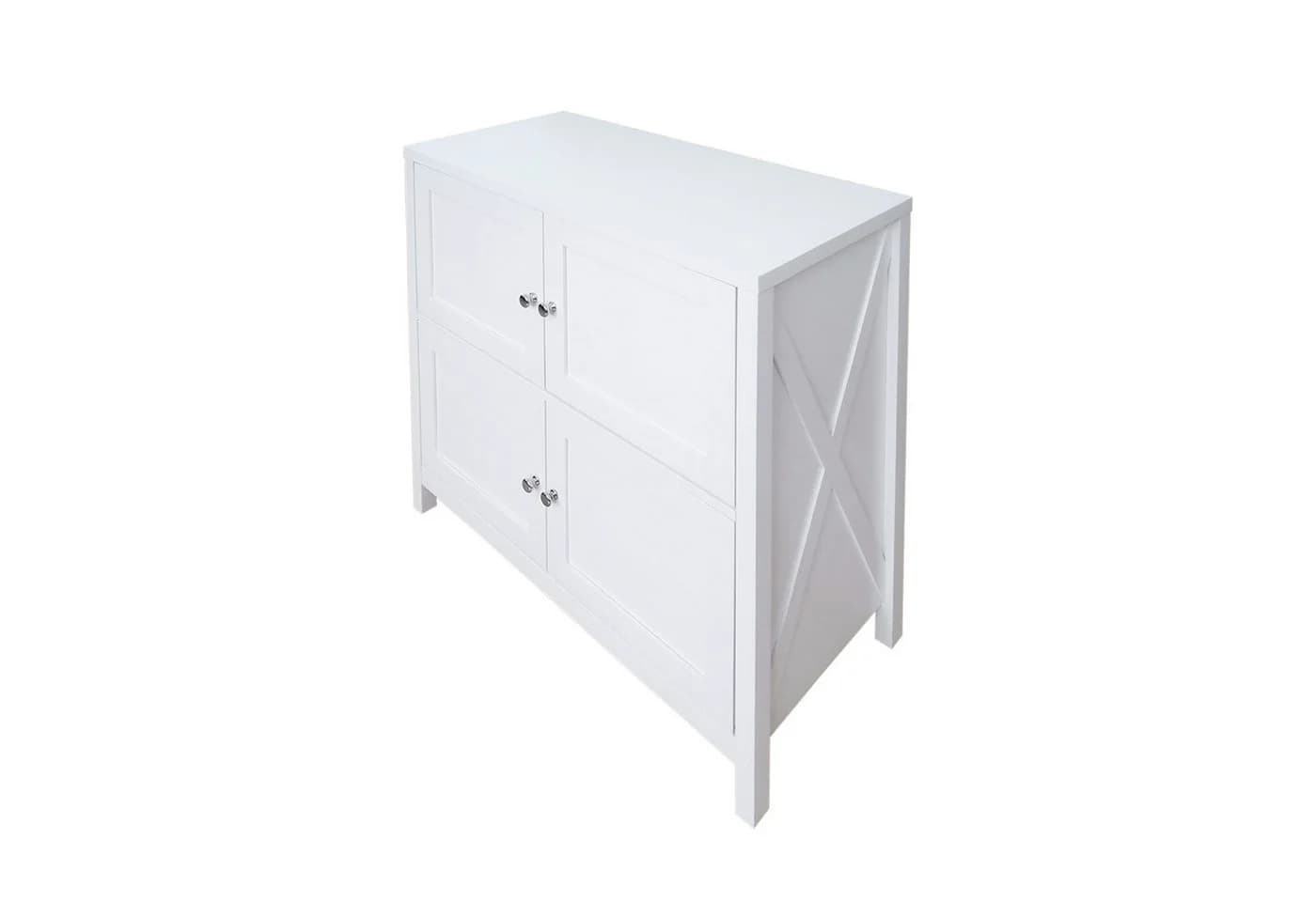 HTI-Living Kommode Hayet Weiß 4 Fächer Landhausstil - Bild 2