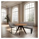 HTI-Living Esszimmerbank Vemal Kunstleder Braun Retro Bild 2