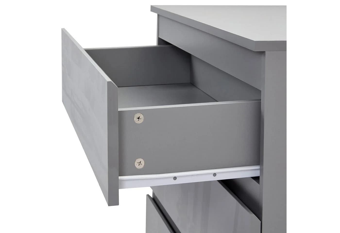 HTI-Living Nachtschrank Kenji Hochglanz Grau 2er-Set - Bild 5
